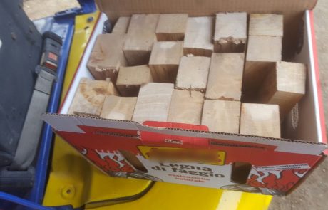 firewood box red
