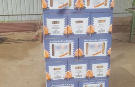 firewood box on pallet